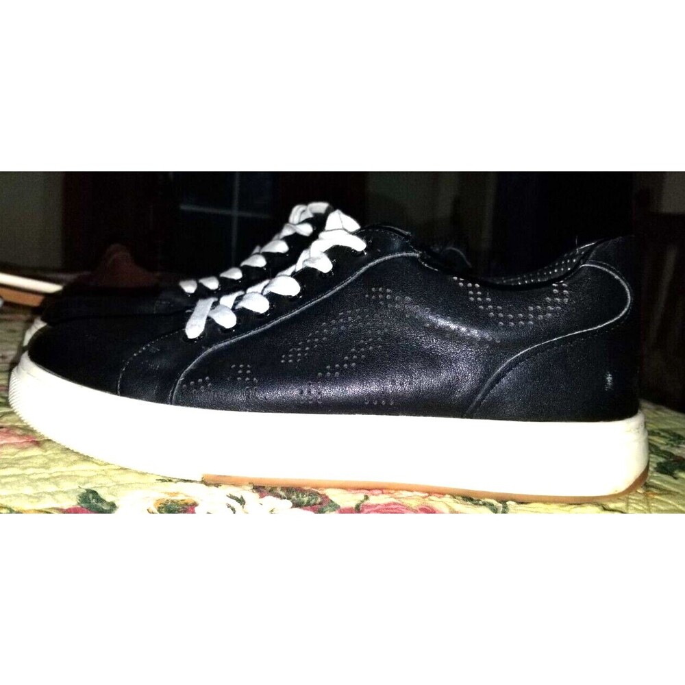 J/Slides, NYC - On-Trend Sneakers, Black Leather, 8. nearly New, platform look